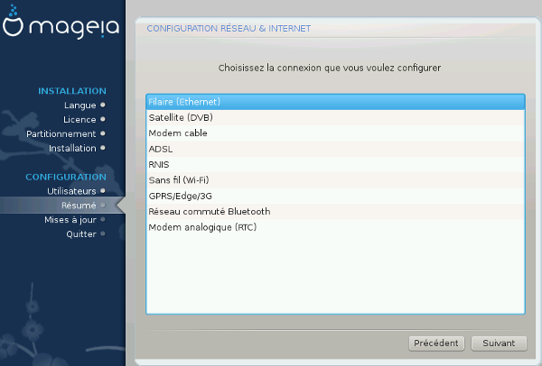 Configuration Réseau et Internet