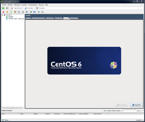 CentOS - Fenêtre Installation