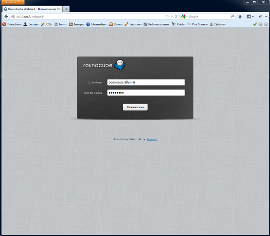 RoundCube Webmail - Login