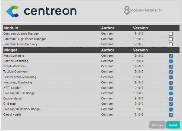 Centreon Modules installation