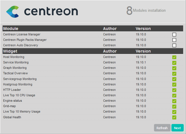 Centreon Modules installation