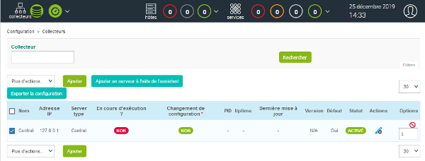 Centreon collecteurs