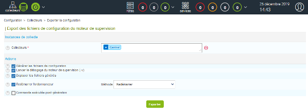 Centreon exporter la configuration