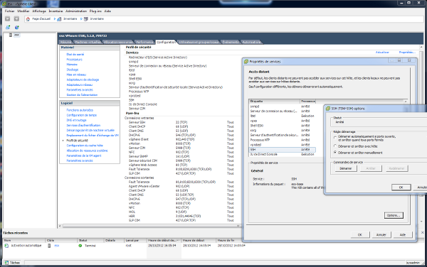 Activation de SSH sur ESXi