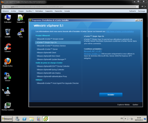Programme d'installation de vCenter Instsaller