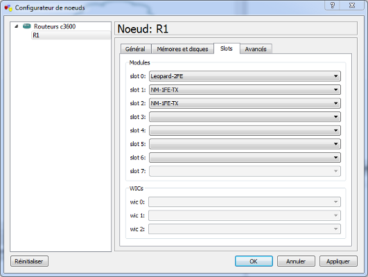 Configuration du routeur R1