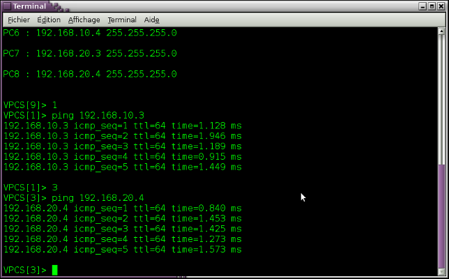 RES3 - Pings VLANs