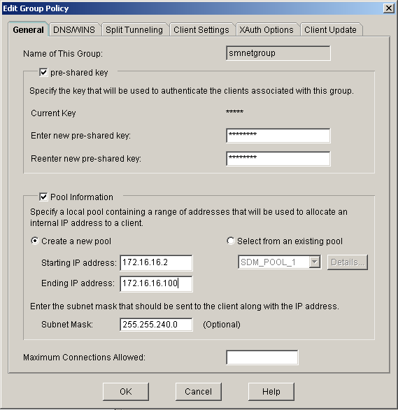 Cisco SDM Group Policy