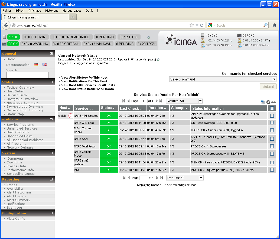 Icinga - Status Details For Host