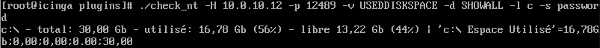 NSClient++ check_nt USEDDISKSPACE