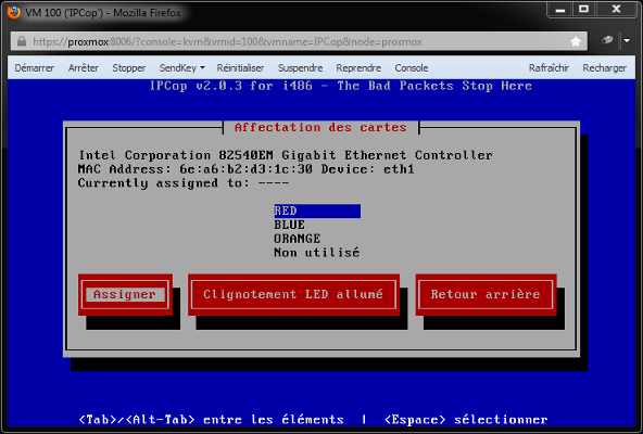 IPCop - Fenêtre Affectation des cartes (4)