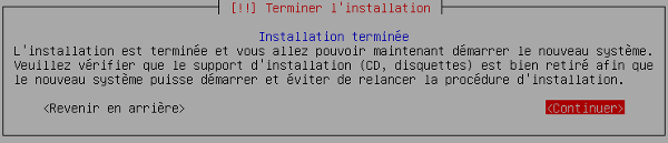 Jessie - Terminer l'installation