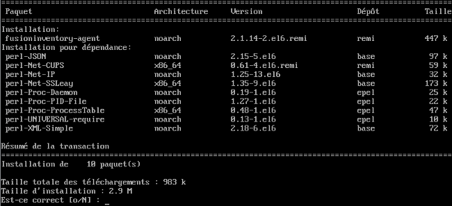 Agent FusionInventory CentOS