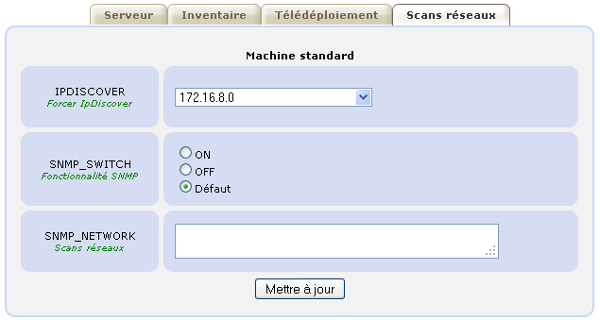 OCS Inventory Forcer IpDiscover