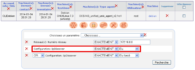 OCS Inventory IpDiscover machine élue