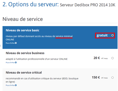 Niveau de service