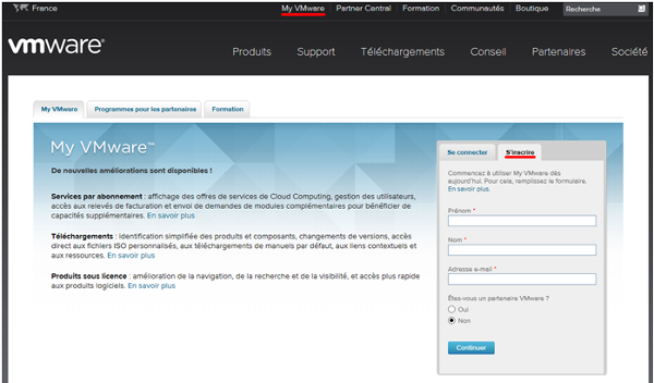 Compte VMware