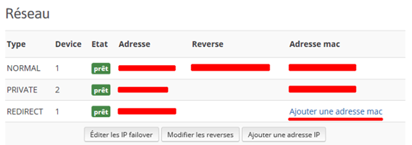 Console Online Adresse mac