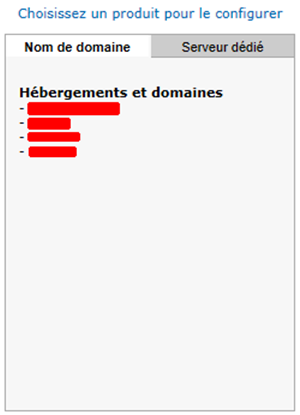 OVH Manager Nom de domaine