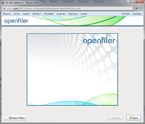 Openfiler - Openfiler démarrage