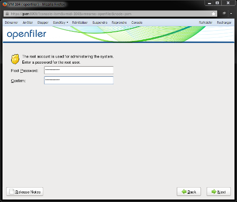 Openfiler - Root password