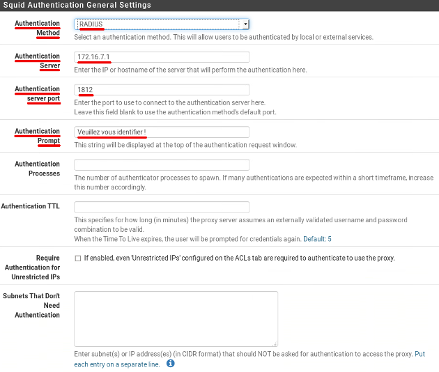 pfSense Squid Proxy Server - Authentication