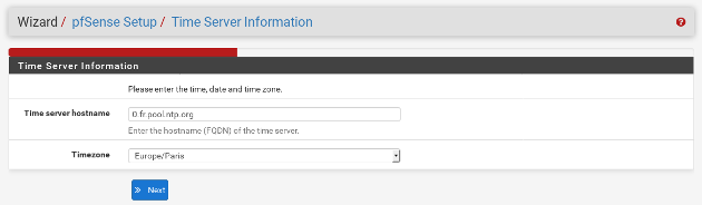 Assistant pfSense Time Server Information