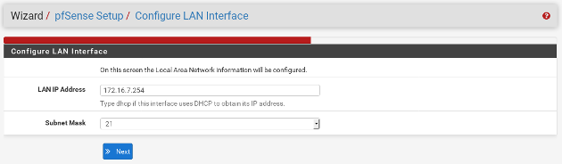 Assistant pfSense Lan interface