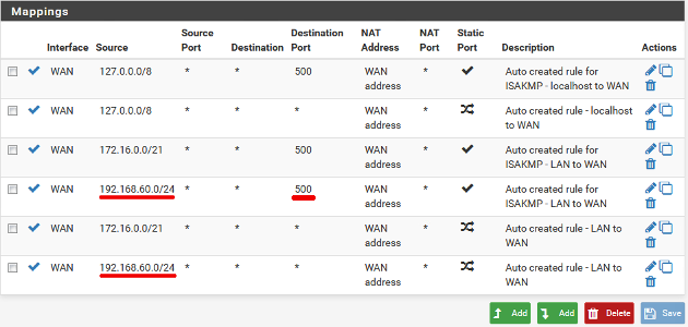 Firewall - NAT - Mappings