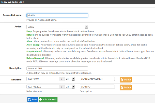 DNS Resolver - Access Lists