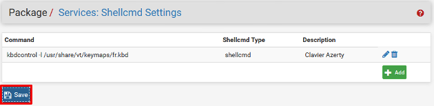 pfSense - Shellcmd Settings