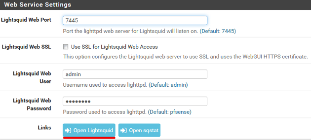 pfSense Open Lightsquid