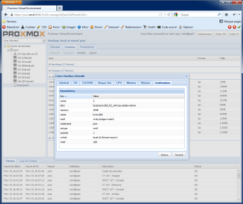 Synthèse KVM pour Windows 2008 R2