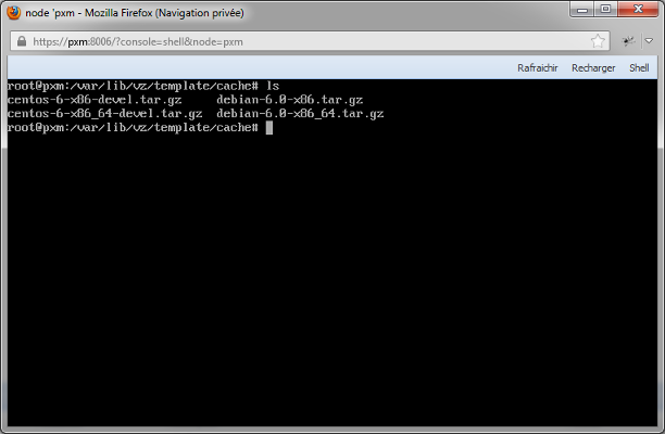 Répertoire [/var/lib/vz/template/cache]