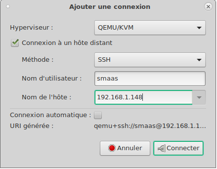 Ajouter une connexion