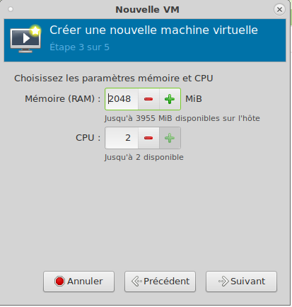 Assistant VM étape 3