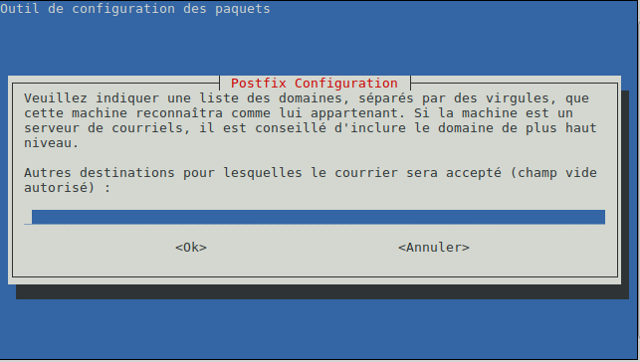 Postfix autres destinations