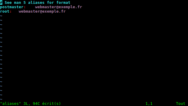 Postfix Fichier [/etc/aliases]