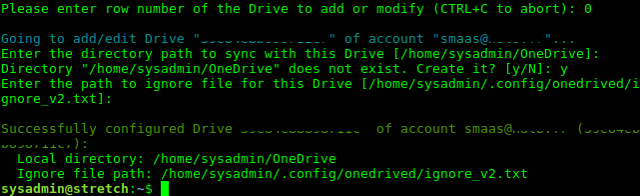 Dossier onedrive local