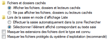 Fichiers et dossiers cachés