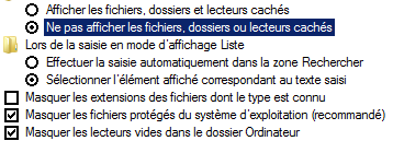 Dossiers et fichiers cachés