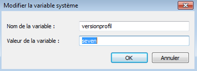 Nouvelle variable système Windows 7