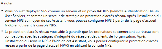 Informations sur NPS