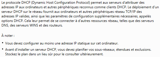 Introduction sur le Serveur DHCP