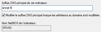 Windows Server 2012 R2 - Suffixe DNS principal