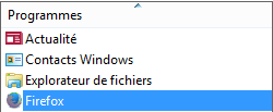 Navigateur par défaut : Firefox