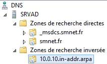 Zone inversée 10.0.10.in-addr.arpa