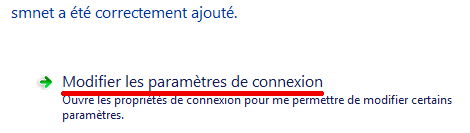 Windows 7 Modification des paramètres de connexion