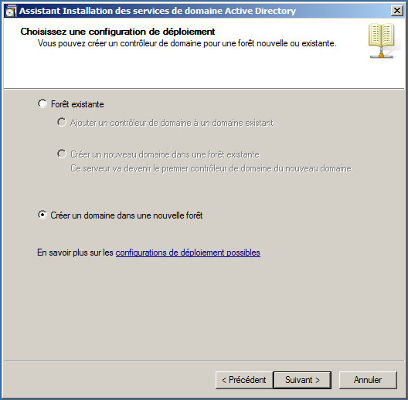 Configuration de déploiement