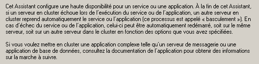 Serveurs A Assistant Haute disponibilité